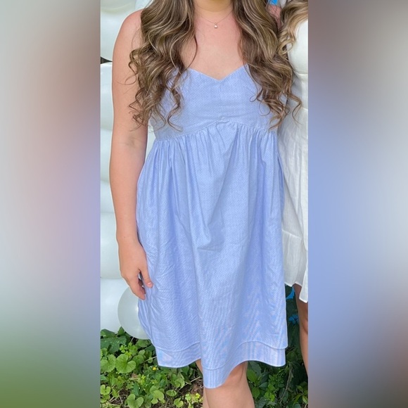 10 Crosby Derek Lam Blue Mini Dress - Picture 2 of 14